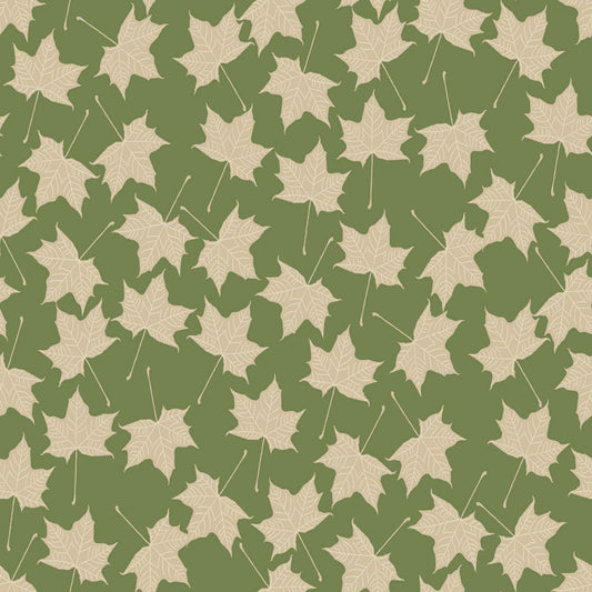 Canadian Woodlands - Maple in Green - Ginger Deverell - TrendTex Fabrics (Pre-order: Apr 2027)
