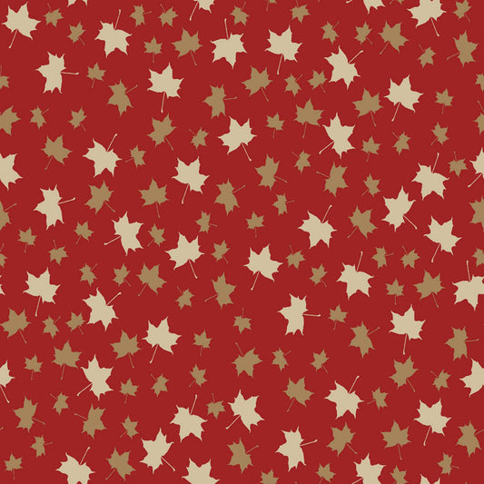 Canadian Woodlands - Maple Ditsy in Red - Ginger Deverell - TrendTex Fabrics (Pre-order: Apr 2027)