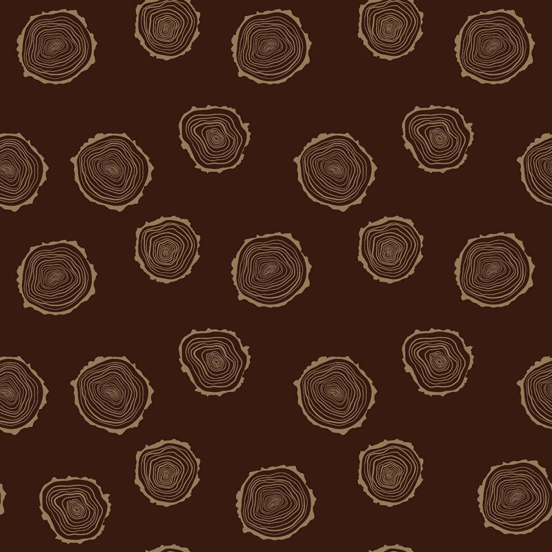 Canadian Woodlands - Wood in Dark Brown - Ginger Deverell - TrendTex Fabrics (Pre-order: Apr 2027)