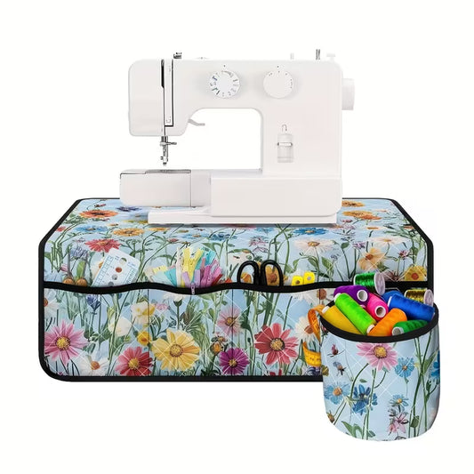Sew n' Stash Sewing Machine Organizer - Spring Daisy - Dinkydoo Fabrics