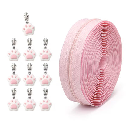 Paws & Pulls Zipper #3 with 10 Zipper Pulls (5yd)