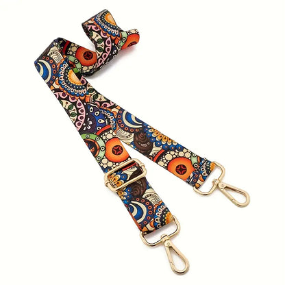Nylon Adjustable Shoulder Strap - Boho Flowers (43")
