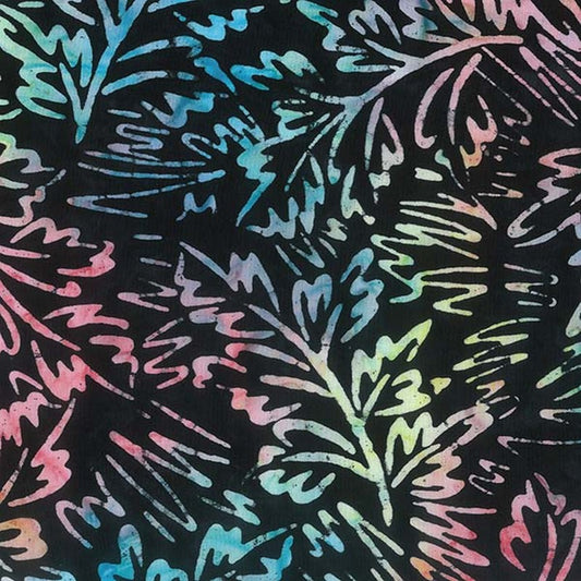 Scribbles - Banyan Batiks Sketched Foliage in Pink Punch - Northcott