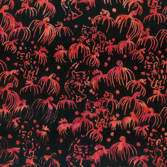 Spooky Banyon Batiks - Pumpkin Patch in Lipstick Red - Northcott (Pre-order: May 2024)