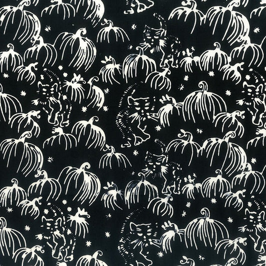 Spooky Banyon Batiks - Pumpkin Patch in Black - Northcott (Pre-order: April 2024)