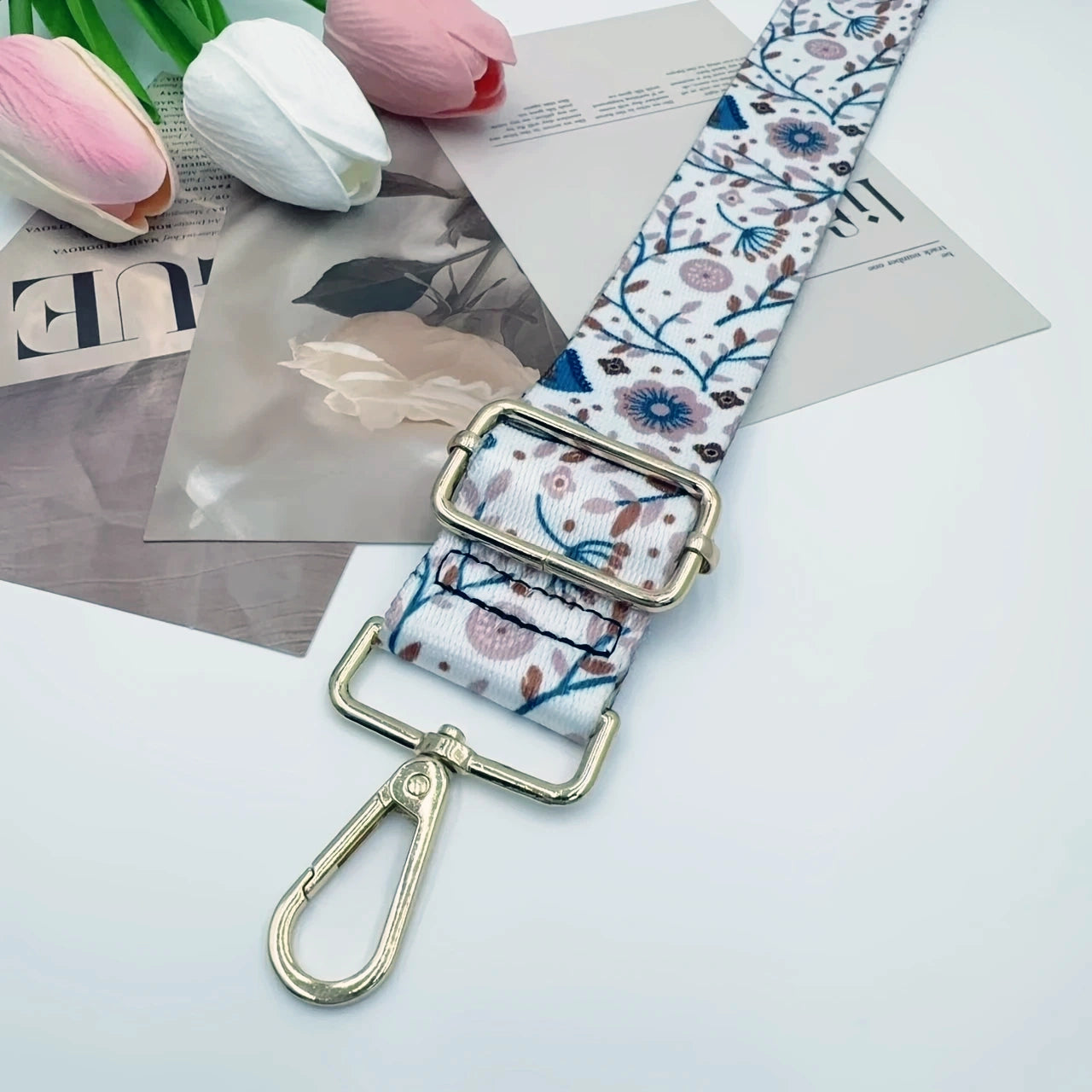 Nylon Adjustable Shoulder Strap - Chic Floral (53")