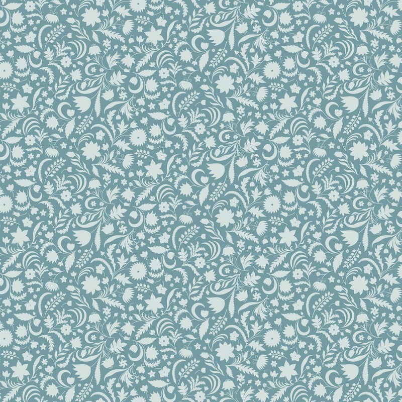 Tender - Plant Silhouettes in Mint - Pippa Shaw - FIGO (Northcott) (Pre-order: Feb 2026)