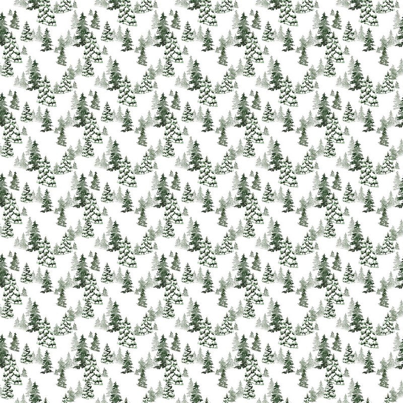 Snowbound - Trees in White - FIGO (Northcott)