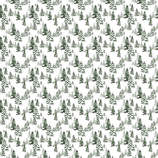Snowbound - Trees in White - FIGO (Northcott)