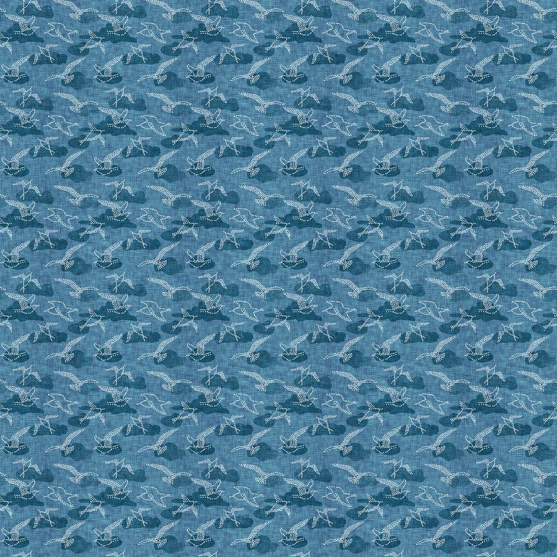 Sea of Wonder - Seagulls in Navy - Esther Fallon Lou - FIGO (Northcott) (Pre-order: Dec 2026)