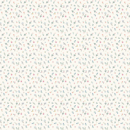 Small World - Ditsy Floral in Cream - Sarah Betz - FIGO (Northcott) (Pre-order: Apr 2027)