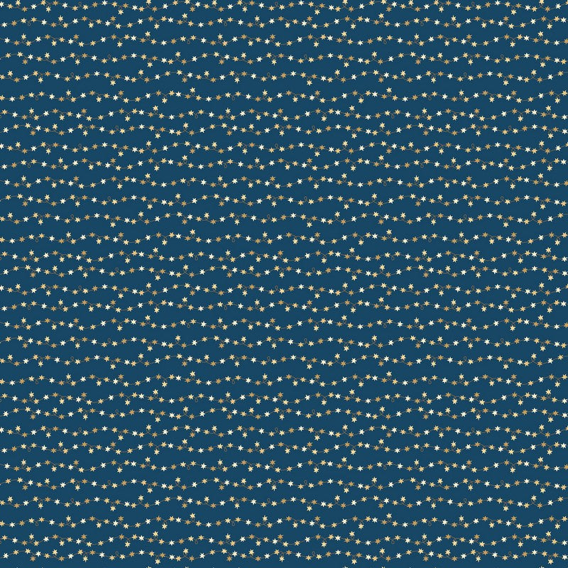 Festive Pop - Star String in Navy - FIGO Studio (Northcott) (Pre-order: Jul 2027)