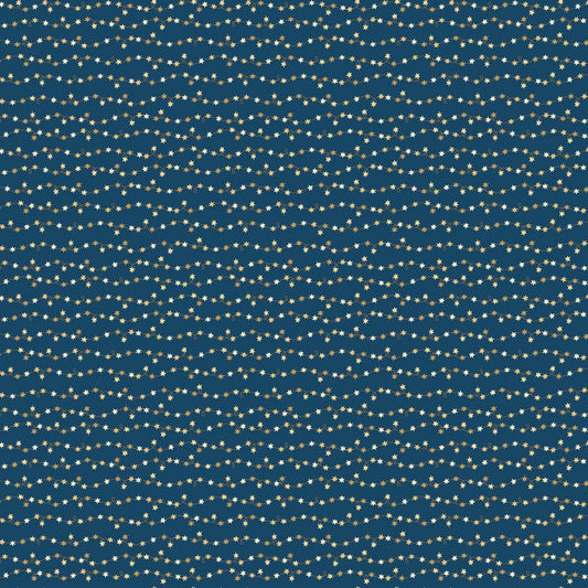 Festive Pop - Star String in Navy - FIGO Studio (Northcott) (Pre-order: Jul 2027)