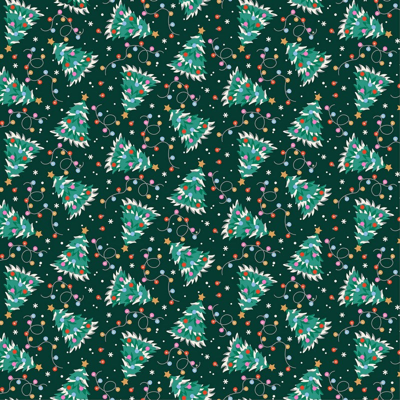 Festive Pop - Christmas Tree in Green - FIGO Studio (Northcott) (Pre-order: Jul 2027)