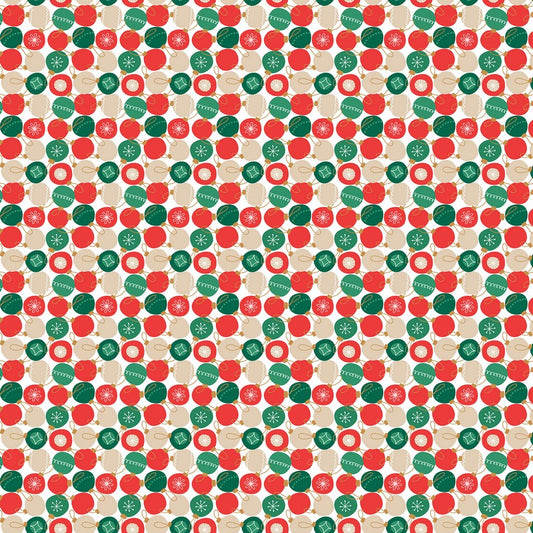 Festive Pop - Baubles in Red - FIGO Studio (Northcott) (Pre-order: Jul 2027)