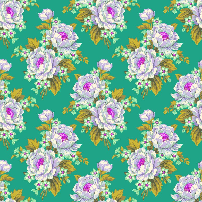 Under A Firefly Moon - Sunday Bloomers in Teal - Heather Bailey - FIGO (Northcott) (Pre-order: May 2027)