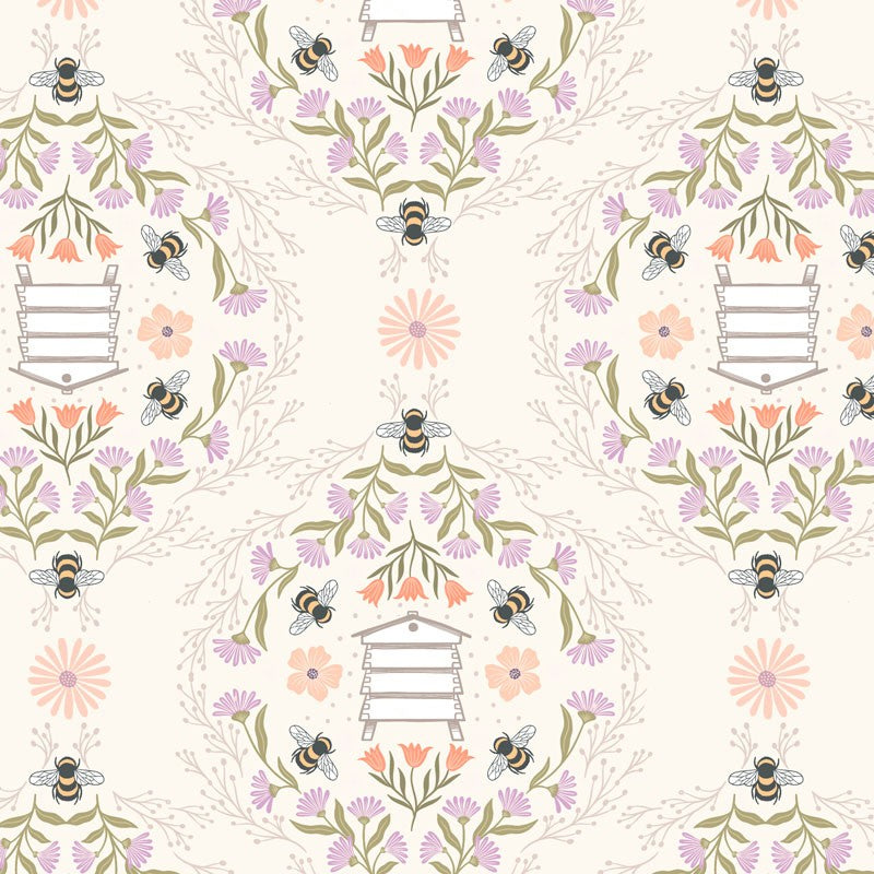 Honey Sweet - Bee Hives in Cream - Lewis & Irene