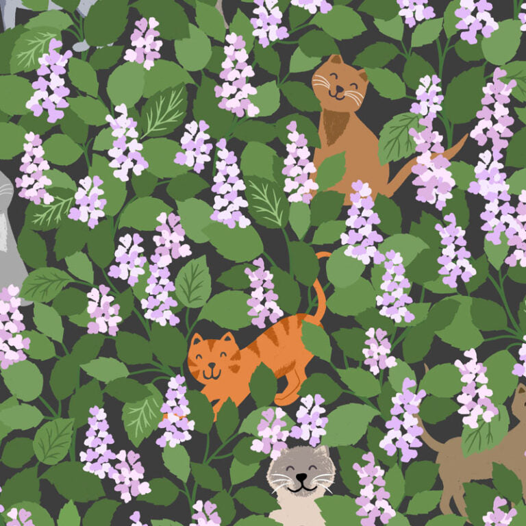 The Purrfect Book Club - Catnip - Lewis & Irene A963C - Dinkydoo Fabrics