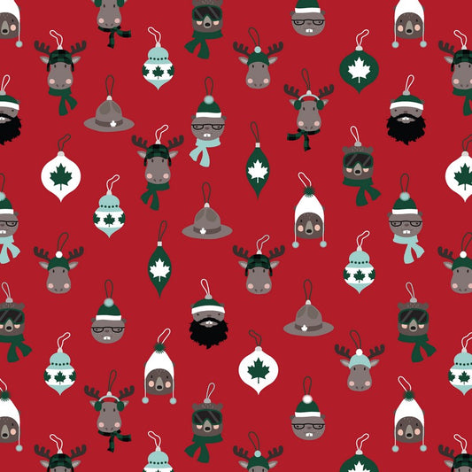Holid'eh Season - Ornaments in Crimson - Andie Hanna - Robert Kaufman (Pre-order: May 2024)