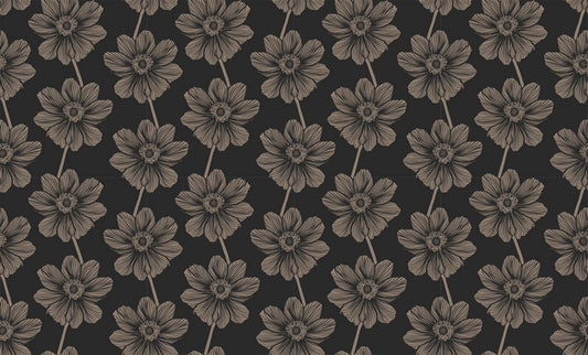 Indelible - Anemone in Silvertone - Anna Maria Textiles (Northcott)
