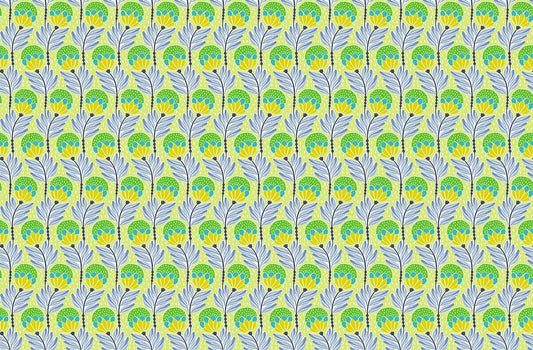 Shooting Star - Bouncy Blooms in Meadow - Anna Maria Textiles (Northcott)