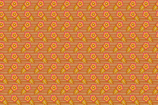 Shooting Star - Woodcarving in Caramel - Anna Maria Textiles (Northcott)