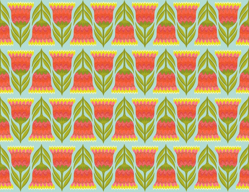 Jumpstart - Celosia in Lime - Anna Maria Textiles (Northcott)