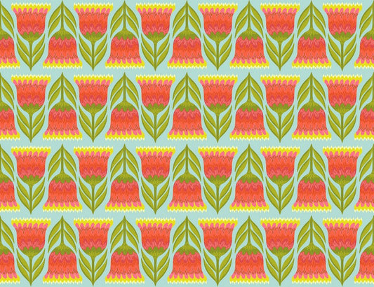 Jumpstart - Celosia in Lime - Anna Maria Textiles (Northcott) (Pre-order: Nov 2025)