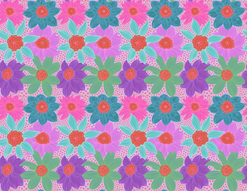 Jumpstart - Stars and Stripes in Lavender - Anna Maria Textiles (Northcott)