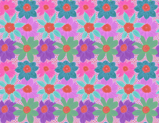 Jumpstart - Stars and Stripes in Lavender - Anna Maria Textiles (Northcott) (Pre-order: Nov 2025)