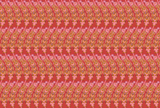 Jumpstart - Bells of Ireland in Coral - Anna Maria Textiles (Northcott) (Pre-order: Nov 2025)
