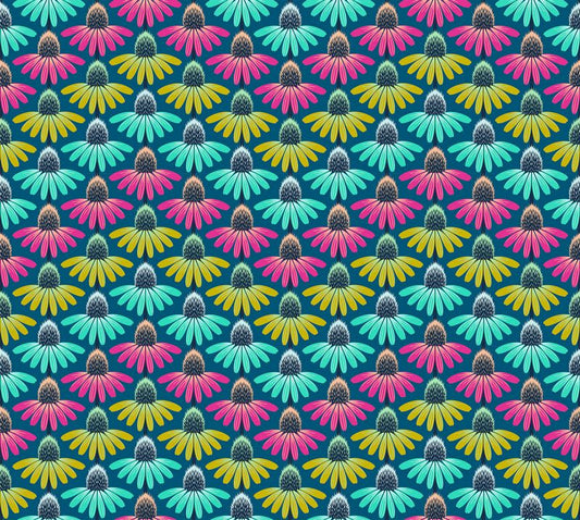 Perennial Borders - Echinacea Rhythm in Parade - Anna Maria Textiles (Northcott)