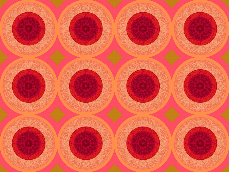 Perennial Borders - Doily in Taffy - Anna Maria Textiles (Northcott)