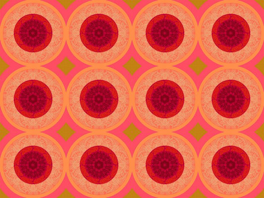 Perennial Borders - Doily in Taffy - Anna Maria Textiles (Northcott)