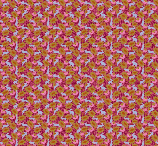 Mosaic Menagerie - Chase in Strawberry - Anna Maria Textiles (Northcott) (Pre-order: Dec 2026)