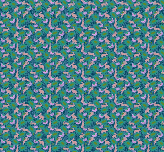Mosaic Menagerie - Chase in Jade - Anna Maria Textiles (Northcott) (Pre-order: Dec 2026)