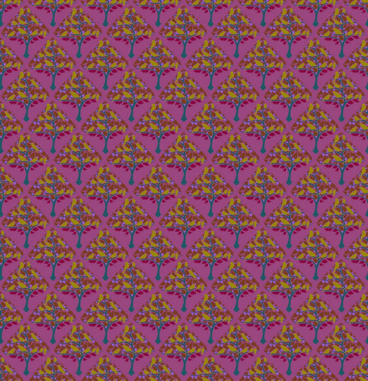 Mosaic Menagerie - Ornaments in Plum - Anna Maria Textiles (Northcott) (Pre-order: Dec 2026)