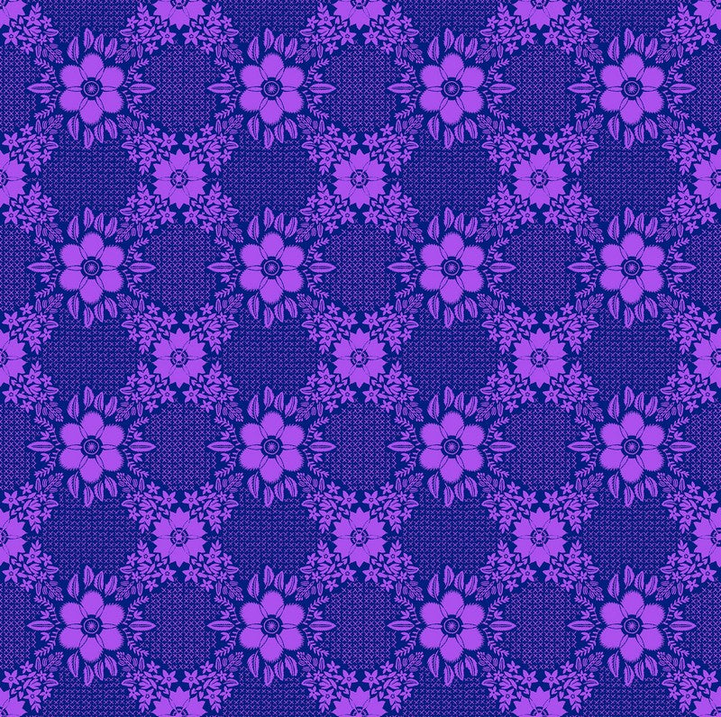 Sunseekers - Embroidery in Grape - Anna Maria Textiles (Northcott) (Pre-order: Feb 2027)