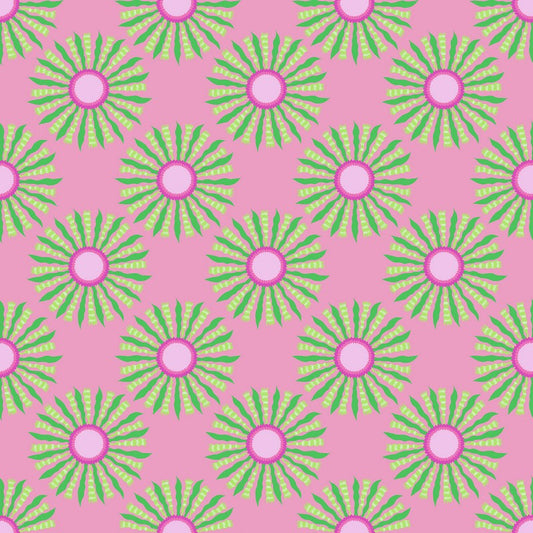 Sunseekers - Ribbon Rays in Bubblegum - Anna Maria Textiles (Northcott) (Pre-order: Feb 2027)