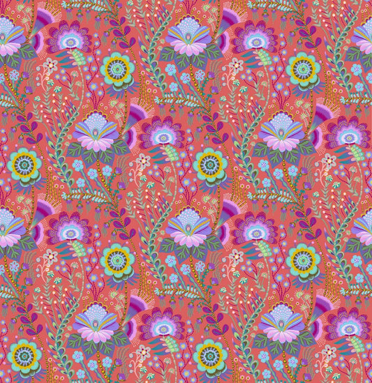Sunseekers - Seeking in Coral - Anna Maria Textiles (Northcott) (Pre-order: Feb 2027)