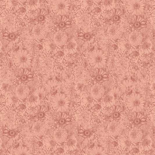 Gentle Rendering - Bounty in Peach - Anna Maria Textiles (Northcott) (Pre-order: May 2027)