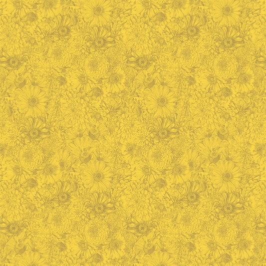 Gentle Rendering - Bounty in Sunshine - Anna Maria Textiles (Northcott) (Pre-order: May 2027)