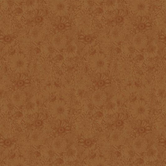 Gentle Rendering - Bounty in Sienna - Anna Maria Textiles (Northcott) (Pre-order: May 2027)
