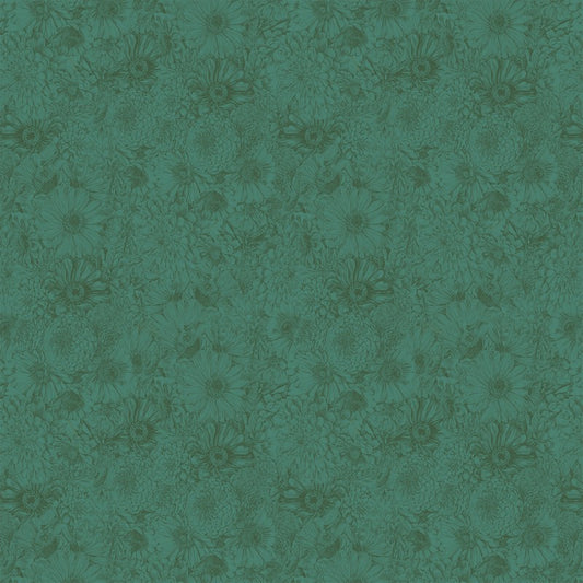 Gentle Rendering - Bounty in Jade - Anna Maria Textiles (Northcott) (Pre-order: May 2027)
