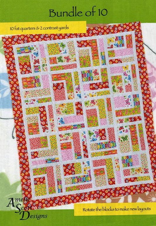 Bundle of 10 Quilt Pattern - Amelie Scott Designs (Pre-order: July 2024)