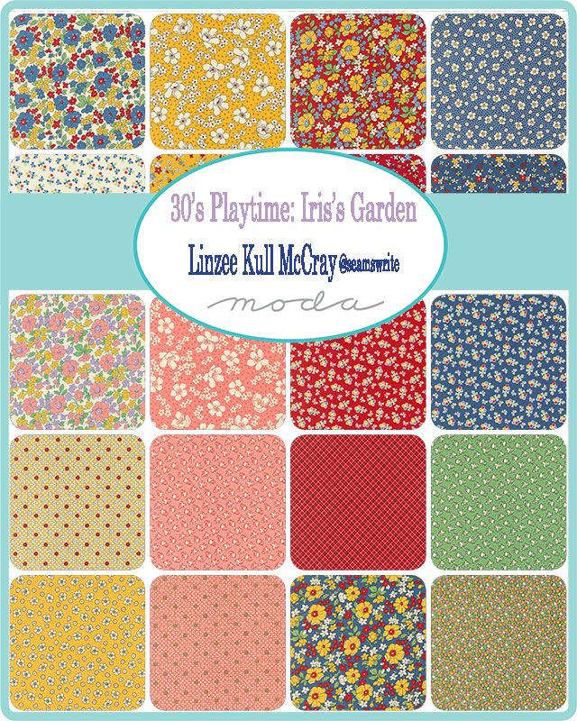 30's Playtime Iris's Garden - Charm Pack - Linzee Kull McCray - Moda (Pre-order: May 2027)