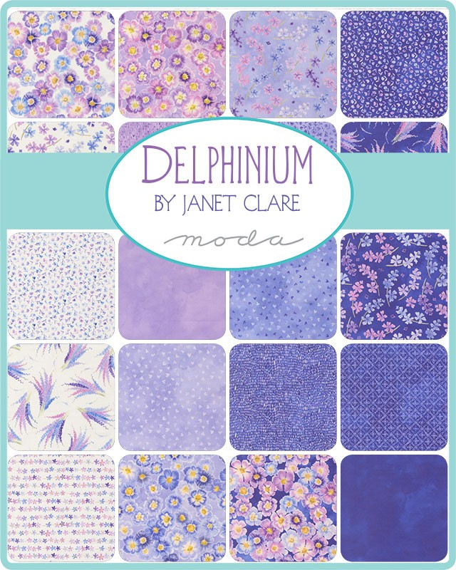 Delphinium - Fat Quarter Bundle - Janet Clare - Moda (Pre-order: Apr 2026)