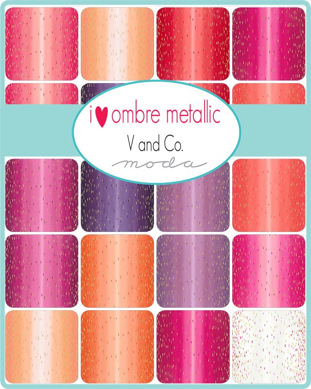 I Heart Ombre Metallic - Half Yard Bundle - V & Co - Moda (Pre-order: Aug 2024)