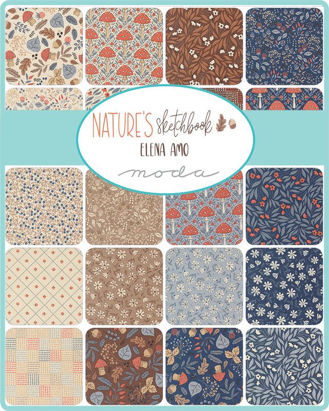 Nature's Sketchbook - Charm Pack - Elena Amo - Moda (Pre-order: Sept 2026)