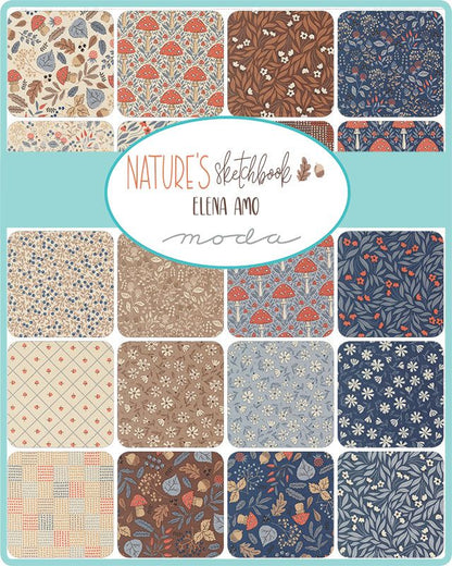 Nature's Sketchbook - Charm Pack - Elena Amo - Moda (Pre-order: Sept 2026)